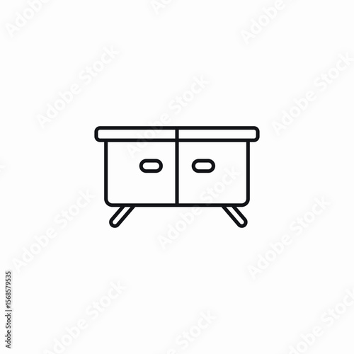 small cabinet icon sign vector