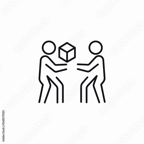 team collaboration icon sign vector