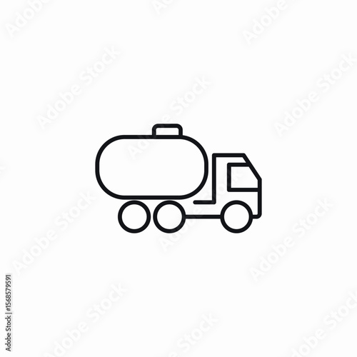 tanker truck icon sign vector