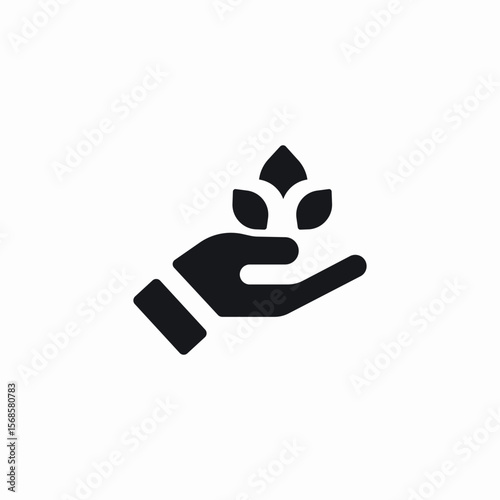 seedling care icon sign vector