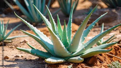 Aloe is a cactus-like plant that grows in hot, dry climates. It is cultivated in subtropical regions around the world.
