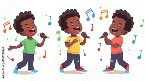 Sweet Child Singing Joyfully, Pure Innocence, Happy Melody, Bright Future, Childhood Dreams, Musical