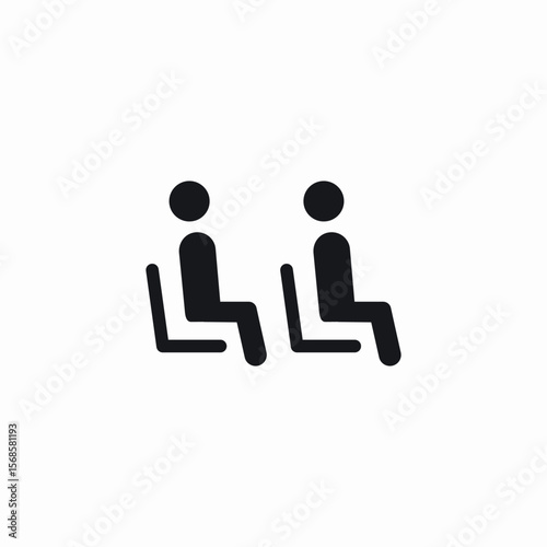 transportation seats icon sign vector