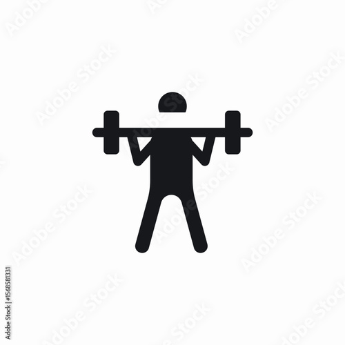 weight lifting icon sign vector
