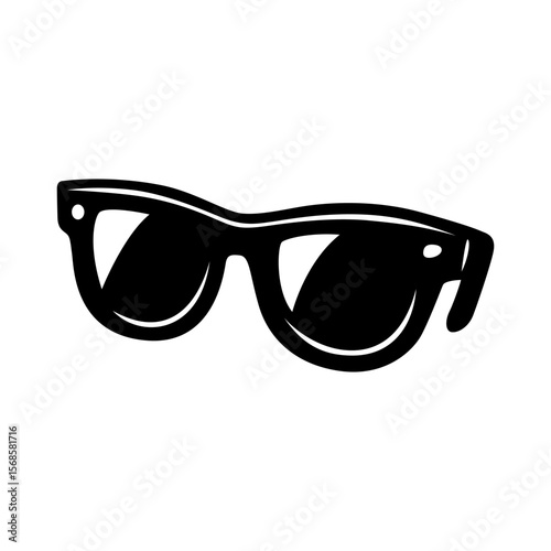 sunglasses simple cartoon isolated drawing line style sketch classic vintage design illustration