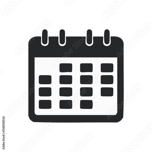 Calendar icon illustration for scheduling appointments or deadline reminders in business and personal planning