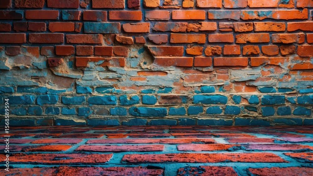 Fototapeta premium Aged Brick Wall Texture Background
