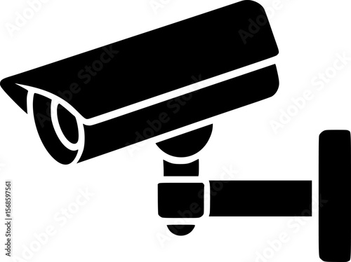 Black and white security camera icon