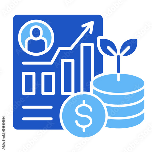 Investment Portfolio  Icon Element For Design