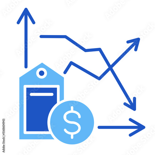 Price Volatility  Icon Element For Design