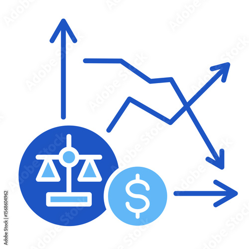 Equity Market  Icon Element For Design