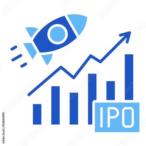 Ipo Launch  Icon Element For Design