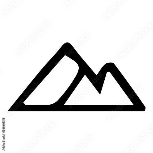 Mountain Range Landscape Outline Icon