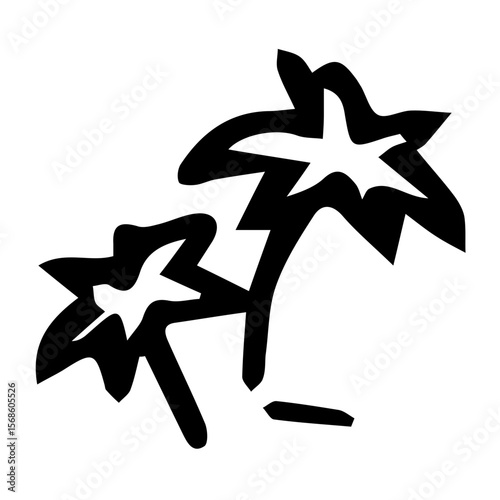Tropical Palm Trees Island Icon