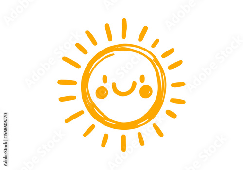Sun hand drawn vector illustration