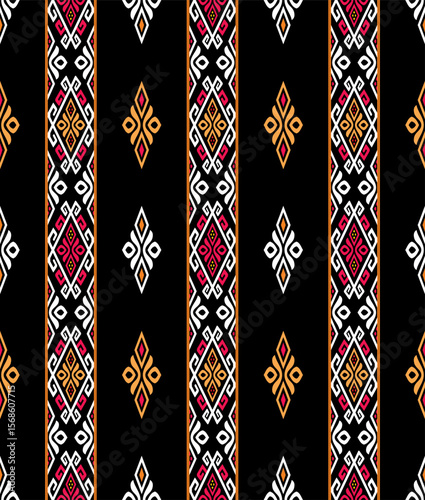 Vector illustration of ikat weaving design pattern from lombok Indonesia, good for background, woven fabric, batik, cover, etc.