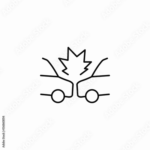 car accident icon sign vector