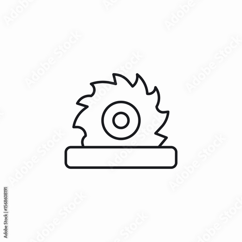 circular saw icon sign vector