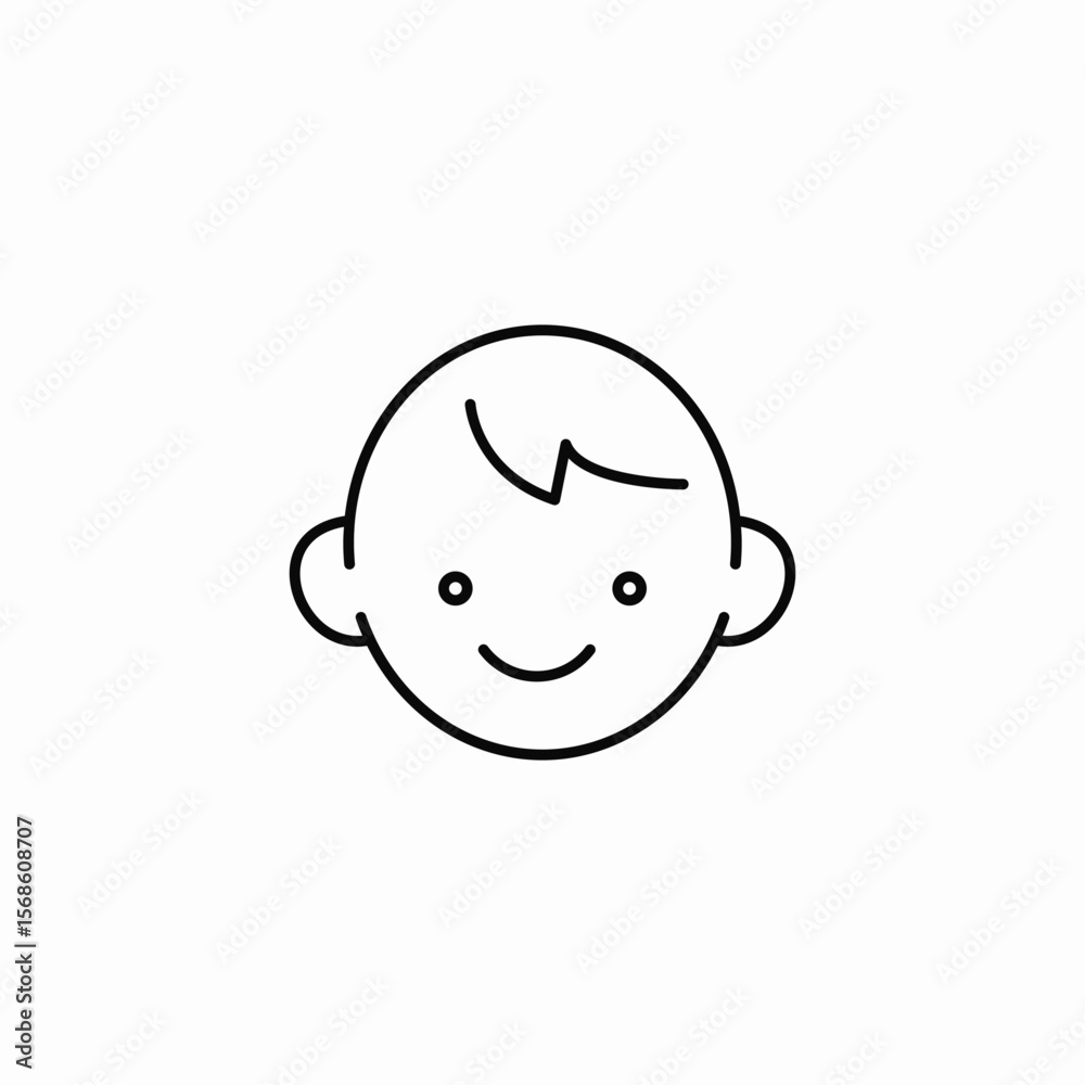 Fototapeta premium infant smile icon sign vector