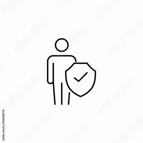 individual insurance icon sign vector