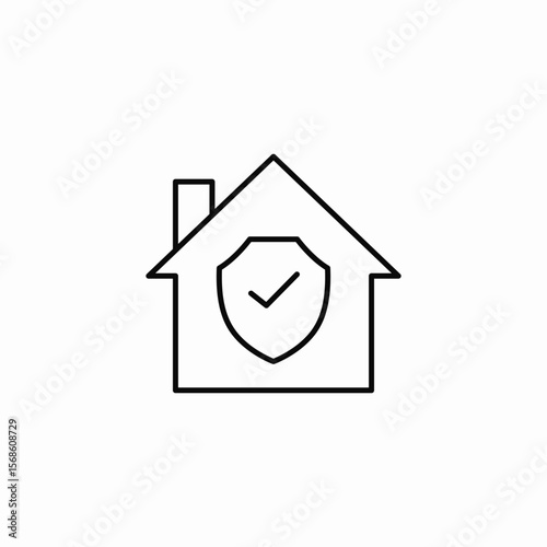 home insurance icon sign vector