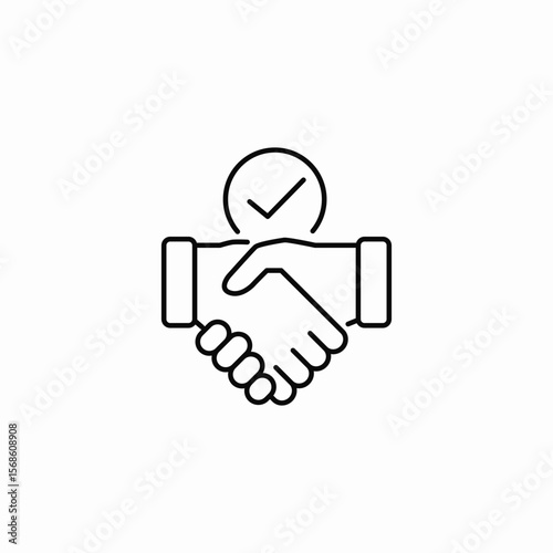 mutual agreement icon sign vector