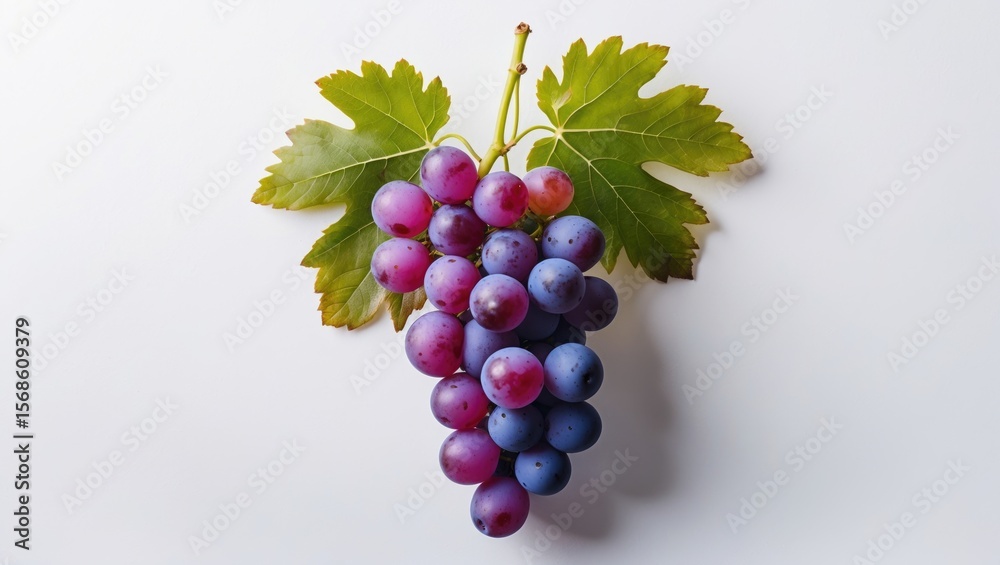 Obraz premium A small bunch of sweet grapes isolated on a white background