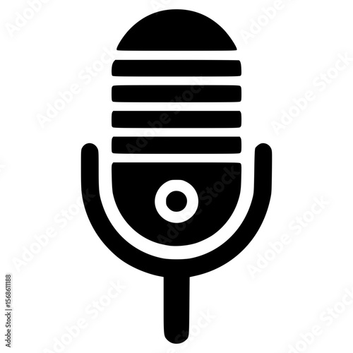 Icon representing a vintage microphone used in audio recording