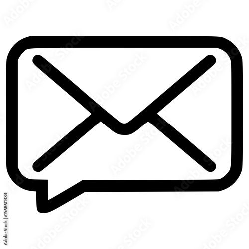 Communication icon representing message exchange in digital form