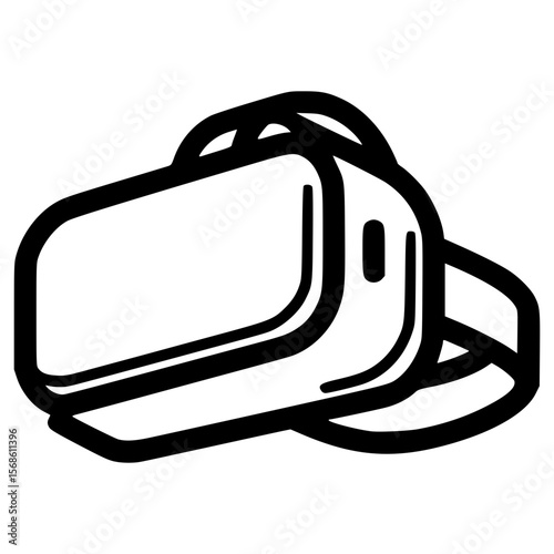 Virtual reality headset icon for digital content creation and gaming