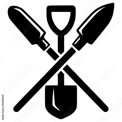 Tools of the trade represented in a simple vector icon design