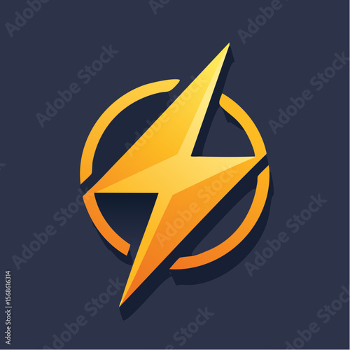 Modern Dynamic Lightning Bolt Logo Vector Design