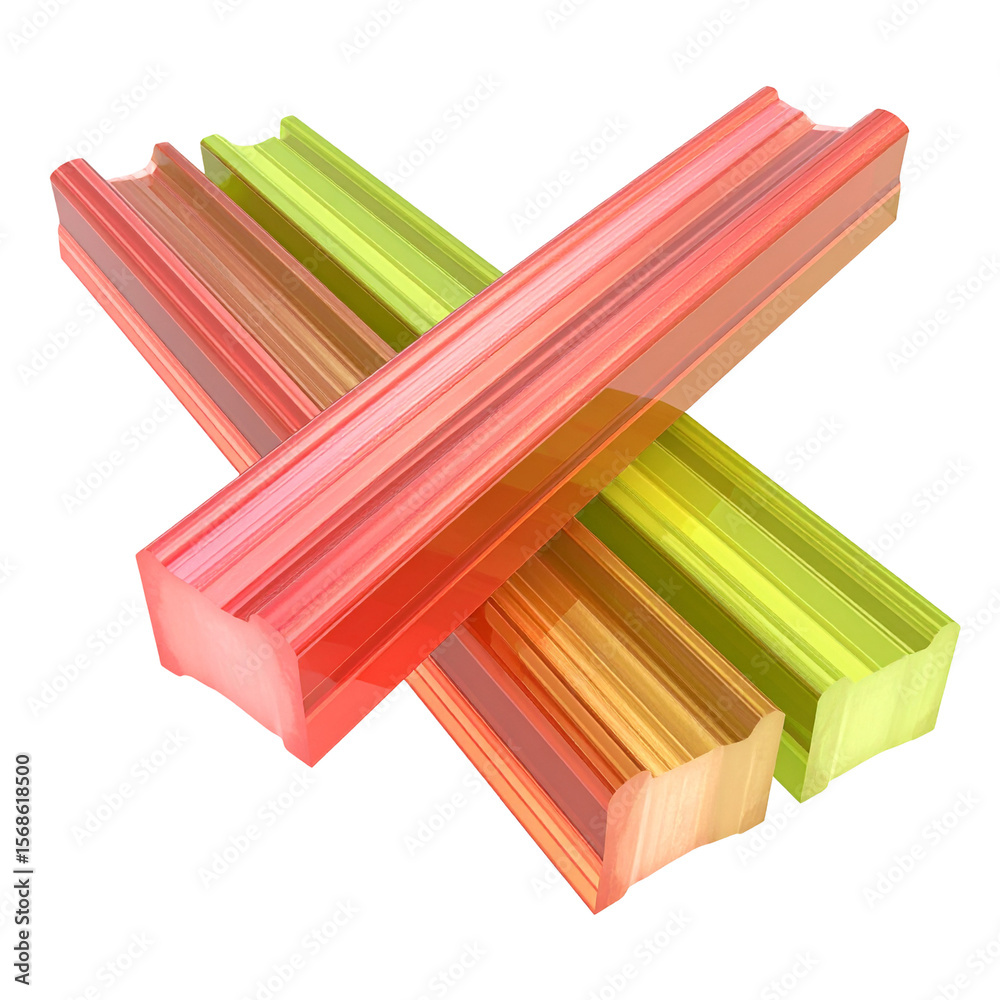 Fototapeta premium Colorful striped candy bars close up