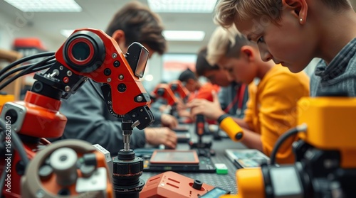 Students test robotic arm in lab space