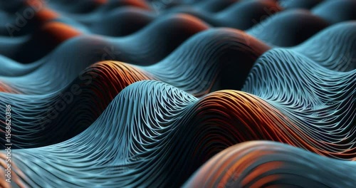 Abstract Waves of Colorful Patterns in Motion and Depth