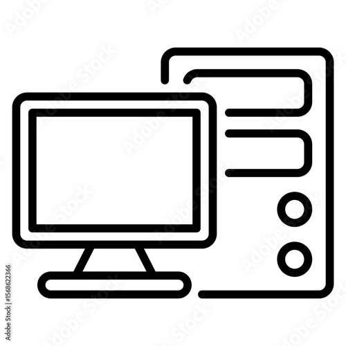 Computer Line Icon