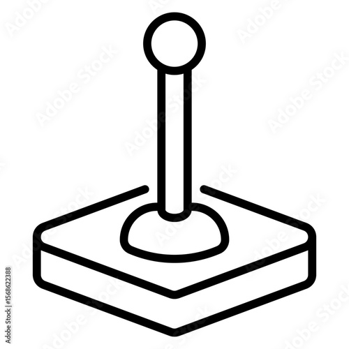 Control Joystick Line Icon