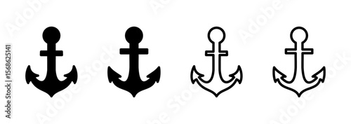 Anchor icon logo design. Anchor sign and symbol. Anchor marine icon.