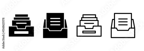 Archive folders icon logo design. Document vector icon. Archive storage icon.