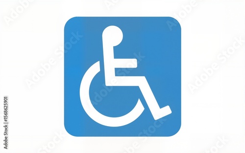 Disabled handicap sign on transparent background. High quality