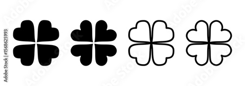 Clover icon logo design. clover sign and symbol. four leaf clover icon.