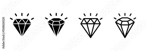 Diamond icon logo design. diamond gems sign and symbol