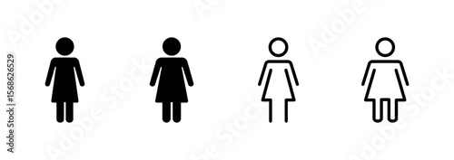Female icon logo design. woman sign and symbol