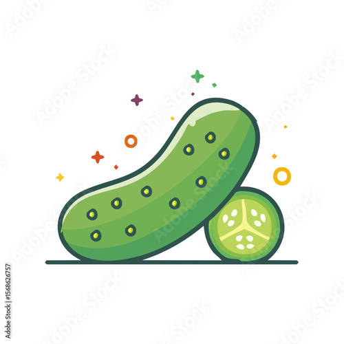Pickle Isolated on a Transparent Background 