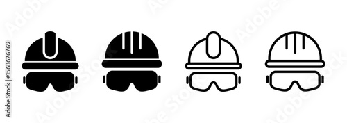 Helmet icon logo design. Motorcycle helmet sign and symbol. Construction helmet icon. Safety helmet