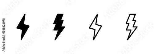 Lightning icon logo design. electric sign and symbol. power icon. energy sign