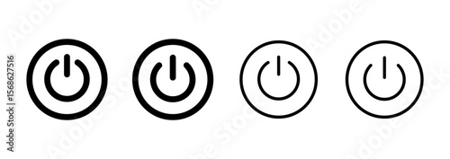 Power icon logo design. Power Switch sign and symbol. Electric power