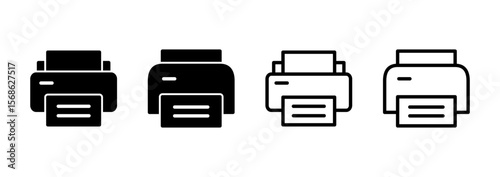Print icon logo design. printer sign and symbol