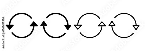 Refresh icon logo design. Reload sign and symbol. Update icon.