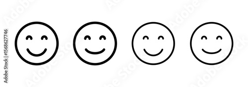 Smile icon logo design. smile emoticon icon. feedback sign and symbol